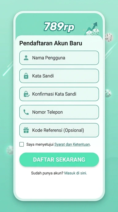 Tampilan halaman daftar 789rp