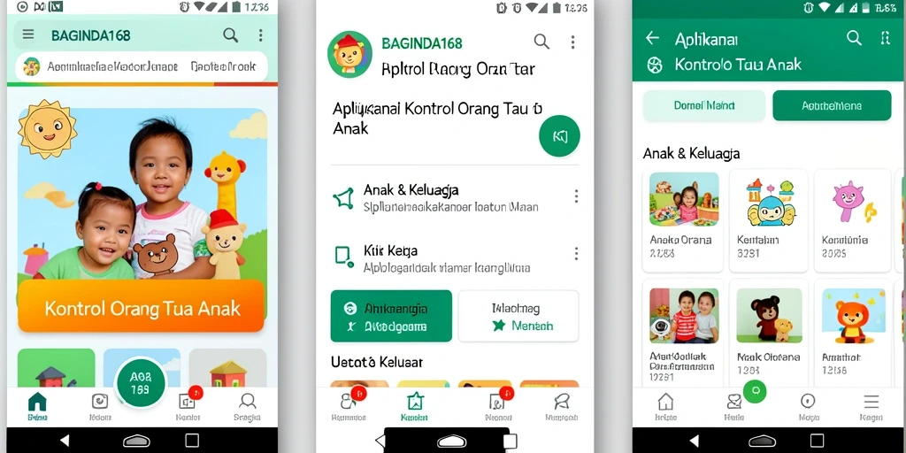 Screenshot antarmuka BAGINDA168 yang menunjukkan fitur kontrol orang tua.