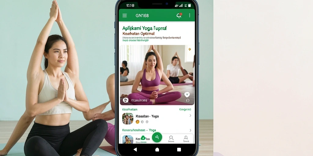 Tampilan antarmuka GN168 yang intuitif dan mendukung latihan yoga.