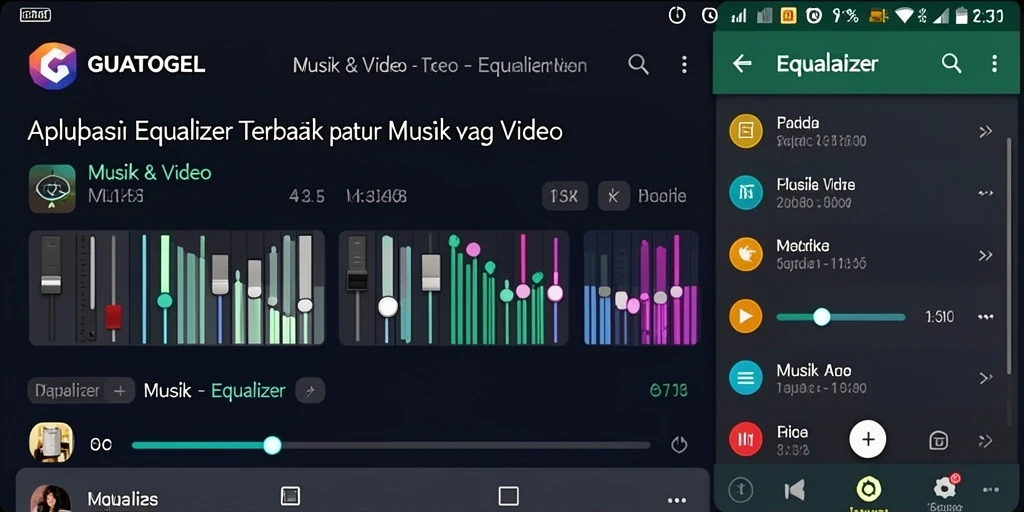 Antarmuka GUATOGEL dengan fungsi Equalizer yang intuitif.