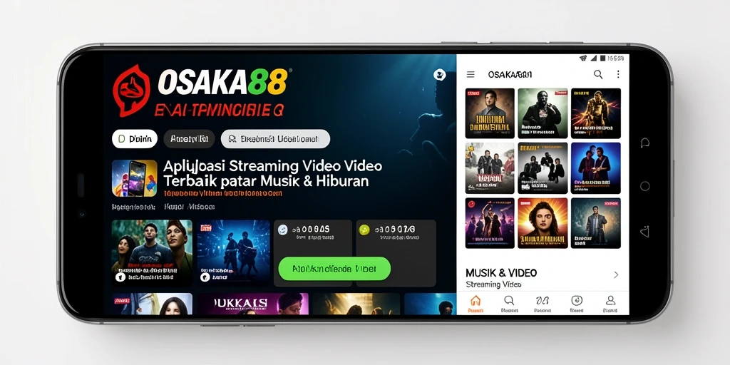 Antarmuka OSAKA88 menampilkan berbagai pilihan Streaming Video berkualitas.