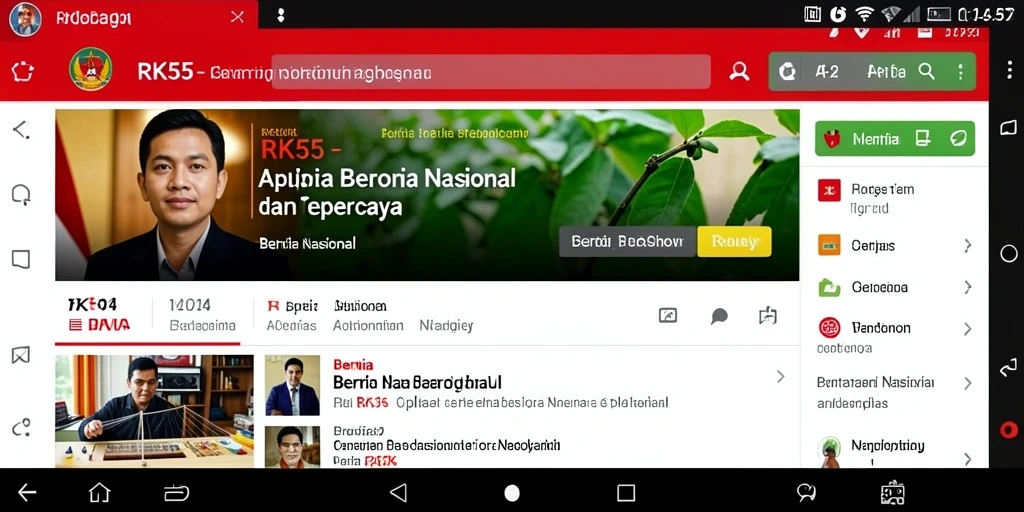 Tampilan antarmuka RK55 yang menarik dan mudah digunakan.